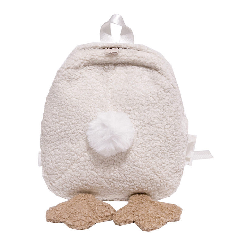 Wholesale Lamb Wool Duck Paw Small Backpack